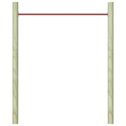    Sbarra da Gioco 125 cm in Acciaio Rosso