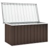 vidaXL Baule da Giardino Marrone 129x67x65 cm