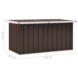 vidaXL Baule da Giardino Marrone 129x67x65 cm