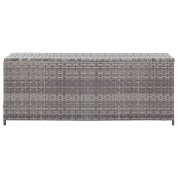 vidaXL Baule da Giardino Grigio 120x50x60 cm in Polyrattan