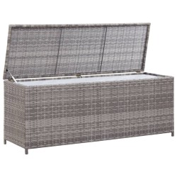 vidaXL Baule da Giardino Grigio 120x50x60 cm in Polyrattan