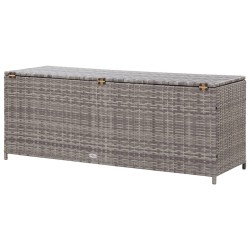 vidaXL Baule da Giardino Grigio 120x50x60 cm in Polyrattan