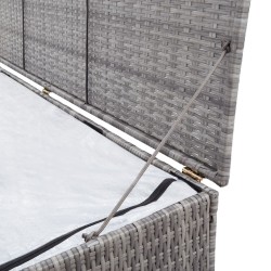 vidaXL Baule da Giardino Grigio 120x50x60 cm in Polyrattan