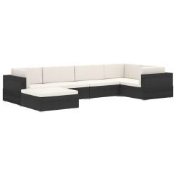 vidaXL Poltrona Modulare ad Angolo 1 pz con Cuscini Polyrattan Marrone