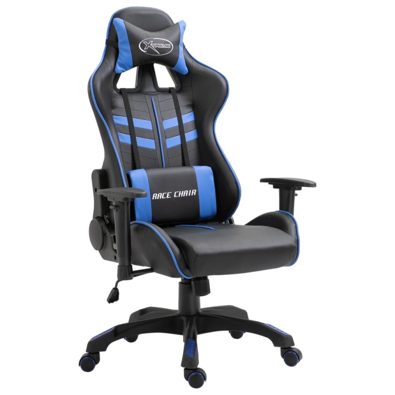    Sedia da Gaming Blu in Similpelle