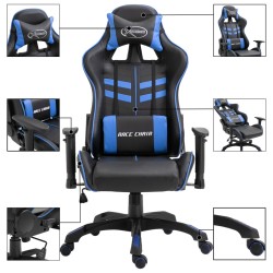    Sedia da Gaming Blu in Similpelle