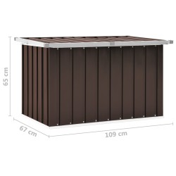 vidaXL Baule da Giardino Marrone 109x67x65 cm