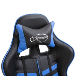    Sedia da Gaming Blu in Similpelle