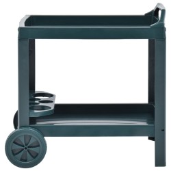 vidaXL Carrello per Bevande Verde 69x53x72 cm in Plastica