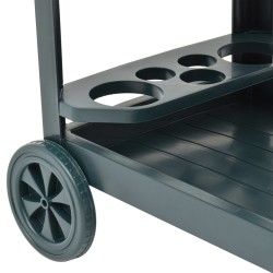 vidaXL Carrello per Bevande Verde 69x53x72 cm in Plastica