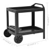 vidaXL Carrello per Bevande Antracite 69x53x72 cm in Plastica