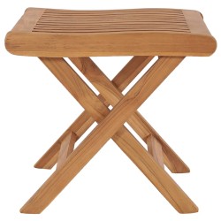 vidaXL Poggiapiedi Pieghevole 46,5x49x41,5 cm Legno Massello di Teak