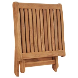 vidaXL Poggiapiedi Pieghevole 46,5x49x41,5 cm Legno Massello di Teak