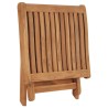 vidaXL Poggiapiedi Pieghevole 46,5x49x41,5 cm Legno Massello di Teak