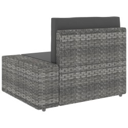 vidaXL Divano ad Angolo Modulare Bracciolo Sinistro Polyrattan Grigio