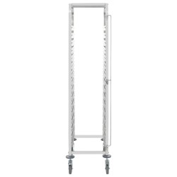 vidaXL Carrello da Cucina per 16 Vassoi 38x55x163 cm in Acciaio Inox