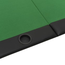 vidaXL Tavolo da Poker Pieghevole 10 Giocatori Verde 206x106x75 cm