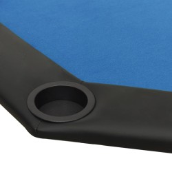 vidaXL Tavolo da Poker Pieghevole 8 Giocatori Blu 108x108x75 cm