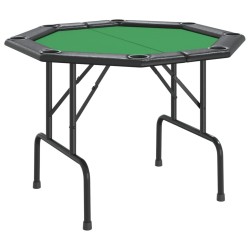 vidaXL Tavolo da Poker Pieghevole 8 Giocatori Verde 108x108x75 cm