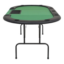 vidaXL Tavolo da Poker Piegabile in 3 per 9 Giocatori Ottagonale Verde 