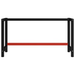 vidaXL Telaio per Banco da Lavoro in Metallo 150x57x79 cm Nero e Rosso