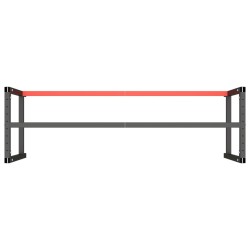 vidaXL Telaio Banco da Lavoro Nero e Rosso Opaco 180x57x79 cm Metallo