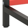 vidaXL Telaio Banco da Lavoro Nero e Rosso Opaco 180x57x79 cm Metallo