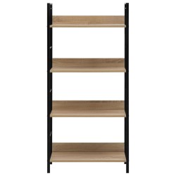 vidaXL Libreria a 4 Ripiani Rovere 60x27,6x124,5 cm in Truciolato