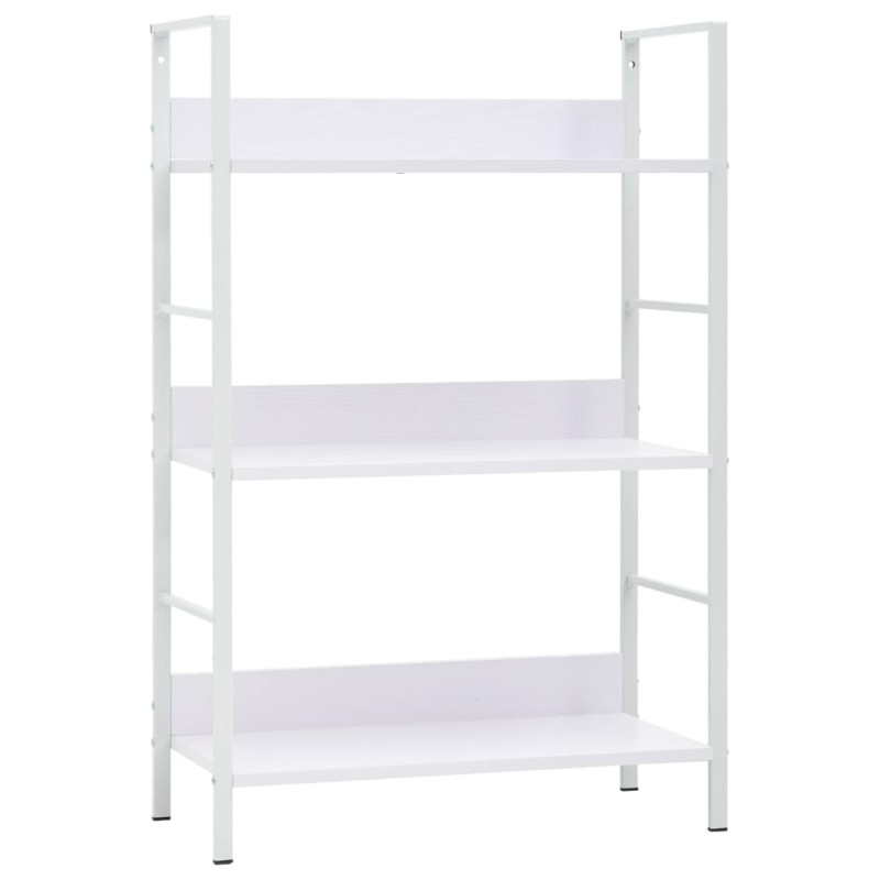 vidaXL Libreria a 3 Ripiani Bianca 60x27,6x90,5 cm in Truciolato