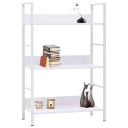 vidaXL Libreria a 3 Ripiani Bianca 60x27,6x90,5 cm in Truciolato