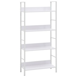 vidaXL Libreria a 4 Ripiani Bianca 60x27,6x124,5 cm in Truciolato