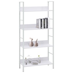 vidaXL Libreria a 4 Ripiani Bianca 60x27,6x124,5 cm in Truciolato