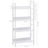 vidaXL Libreria a 4 Ripiani Bianca 60x27,6x124,5 cm in Truciolato