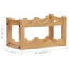 vidaXL Cantinetta per 6 Bottiglie 37x21x21 cm Legno Massello di Rovere