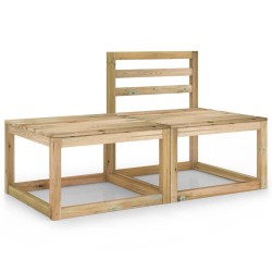    Set Divani da Giardino 2 pz in Legno di Pino Impregnato Verde