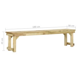    Panchina da Giardino 180 cm in Legno di Pino Impregnato