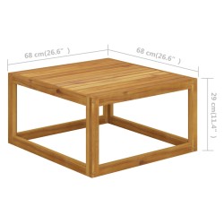 vidaXL Poggiapiedi con Cuscino Grigio Scuro in Massello d'Acacia