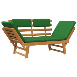 vidaXL Panca da Giardino Cuscini 2-in-1 190 cm Legno Massello d'Acacia