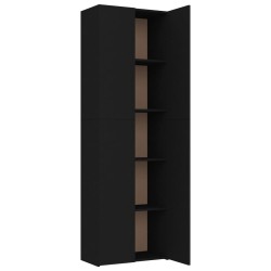    Armadio per Ufficio Nero 60x32x190 cm in Truciolato