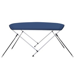 vidaXL Bimini di Prua con Tendalino a 2 Archi Blu Marino 180x150x110cm