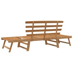 vidaXL Panca da Giardino 2-in-1 190 cm in Legno Massello di Acacia 