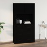    Mobile a Parete Nero 80x33x80 cm in Legno Ingegnerizzato