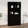    Mobile a Parete Nero 80x33x80 cm in Legno Ingegnerizzato