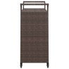 vidaXL Carrello da Bar con Cassetto Marrone 100x45x97 cm in Polyrattan