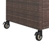 vidaXL Carrello da Bar con Cassetto Marrone 100x45x97 cm in Polyrattan