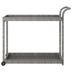 vidaXL Carrello da Bar Grigio 100x45x83 cm in Polyrattan