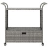 vidaXL Carrello da Bar con Cassetto Grigio 100x45x97 cm in Polyrattan