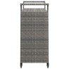 vidaXL Carrello da Bar con Cassetto Grigio 100x45x97 cm in Polyrattan