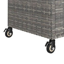 vidaXL Carrello da Bar con Cassetto Grigio 100x45x97 cm in Polyrattan