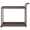 vidaXL Carrello da Bar Marrone 100x45x83 cm in Polyrattan